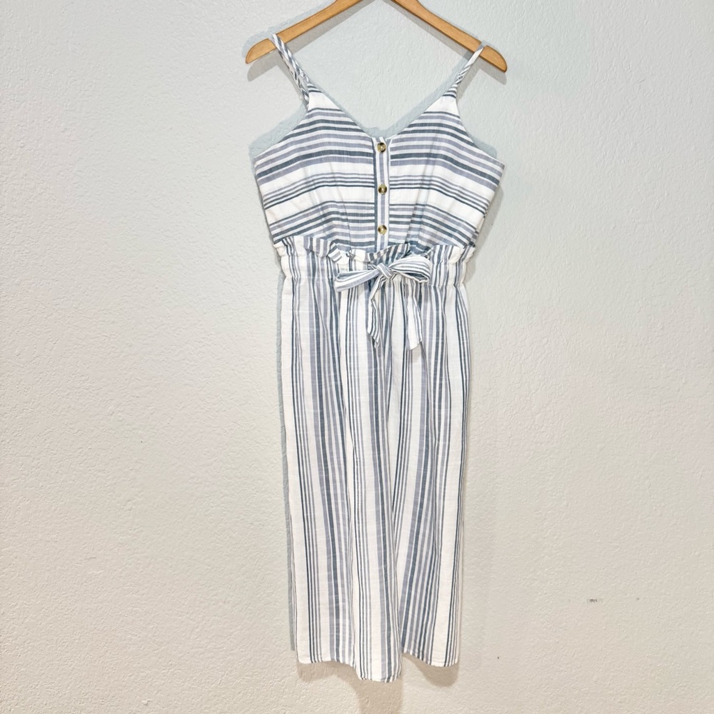 Japna Blue and White Striped Dress